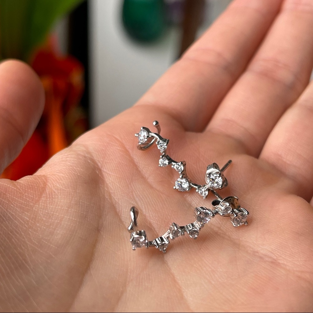 Real Silver S925 constellation earrings